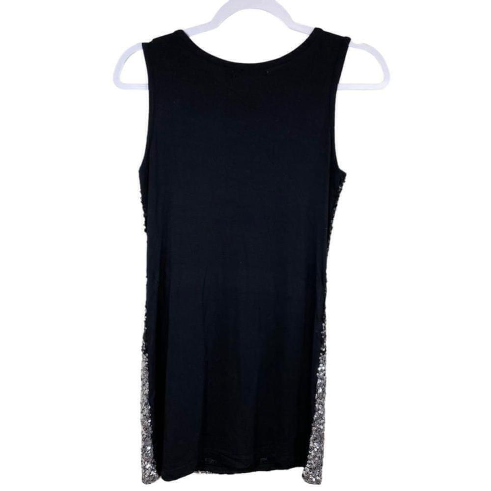 belldini - black/silver sequin fitted mini dress - Picture 5 of 8